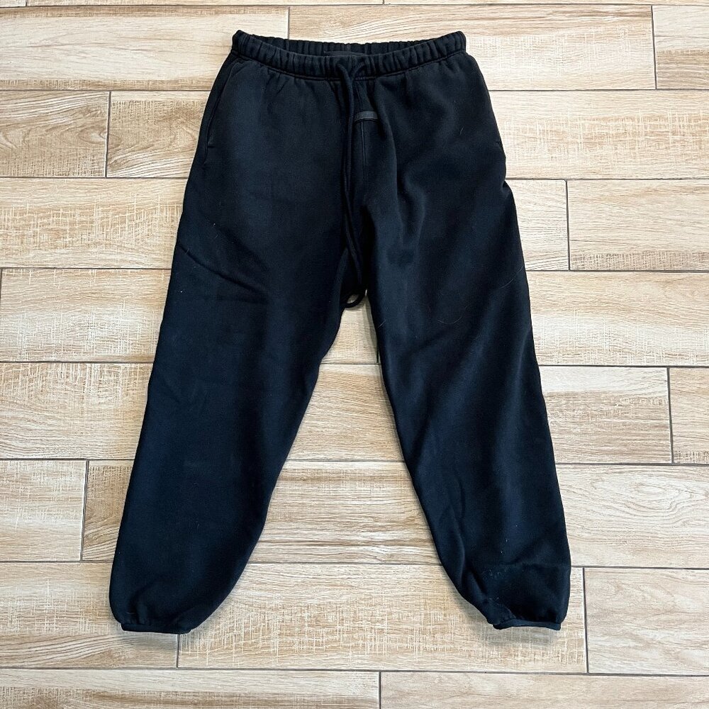 Unisex Essentials Fear of God Black Sweatpants - S